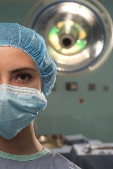 Middle Eastern Woman Surgeon at Operation Room