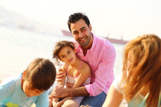 A Happy Family By The beach