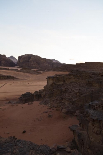 Wadi Rum desert  and mountains