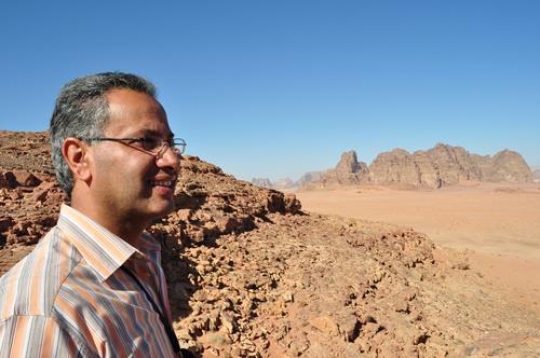 man in desert