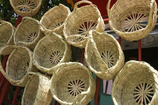 straw baskets