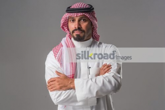 Medium shot of a Middle Eastern Businessman|