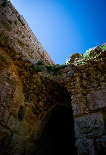 detail of the fortress,ajloun,Jordan