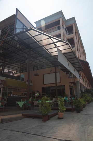 outside seating area in a restaurant