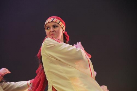Young woman in traditional dress