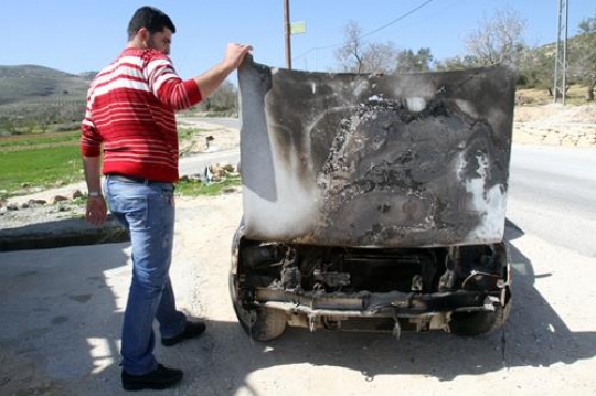 burnt car