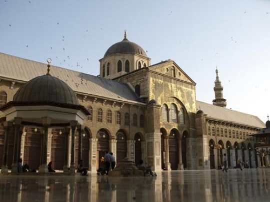 general view of ummayad mosque in damascus