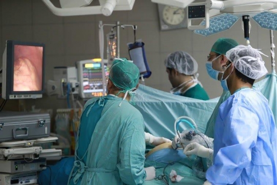 Surgeons Running an Operation 