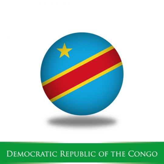 circular,flag of Democratic Republic of Congo