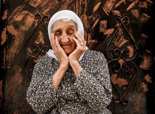 A Christian Palestinian Old Woman from Barqeen