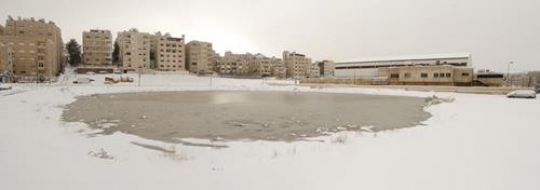 Amman city covered by snow
