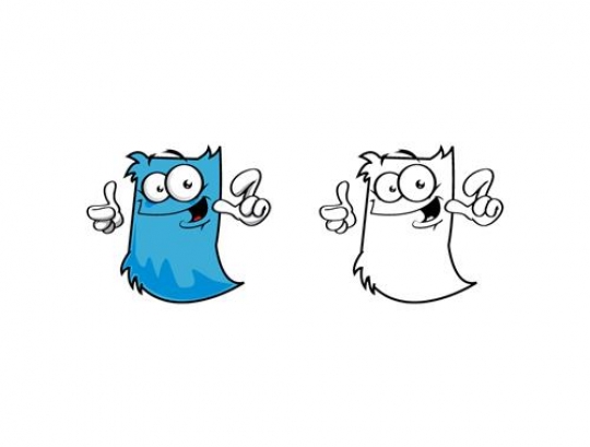 blue and white animations