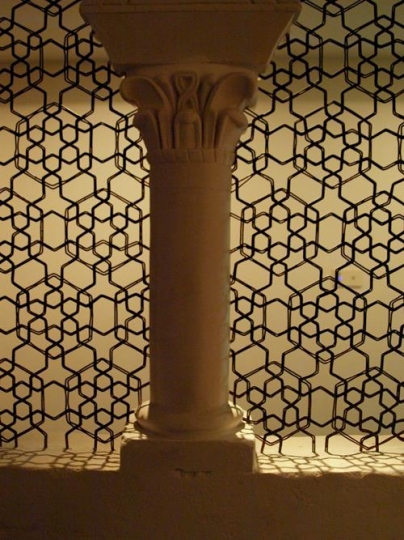 Column in Front of Muslim Style Art