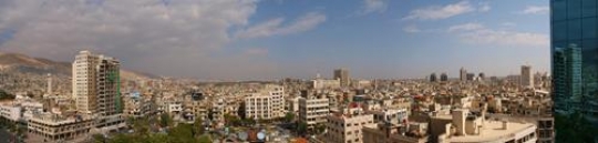panoramic view of damascus wide