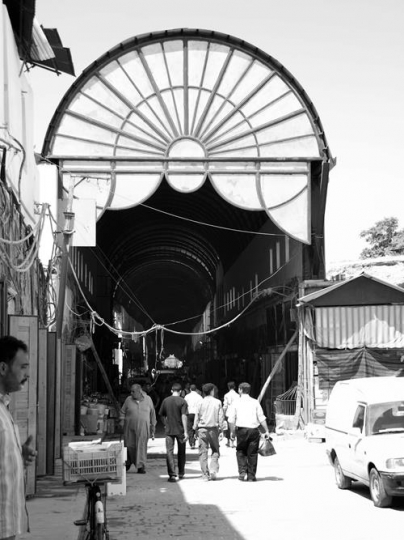 people walking in the market