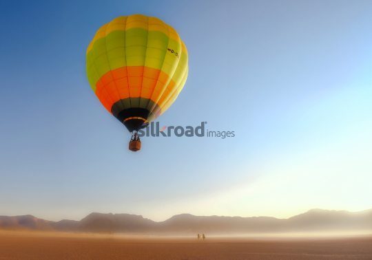 Hot Air Balloon Ride in Wadi Rum Desert, Jordan at Sunset