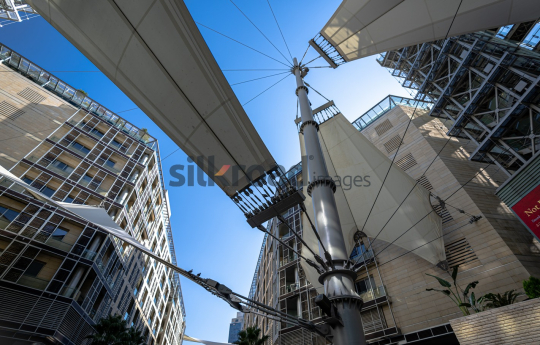 Scenic Landscape of Al Abdali Boulevard with Rotana Tower and Fountain