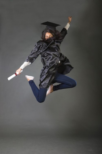 Middle Eastern woman excited 