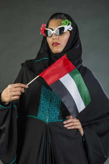 Woman celebrating National Day