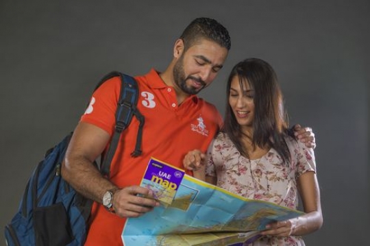 Middle Eastern Couple on Vacation|-