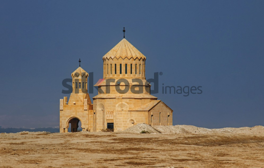 The Baptism Site Church in Jordan with Majestic Desert Backdrop