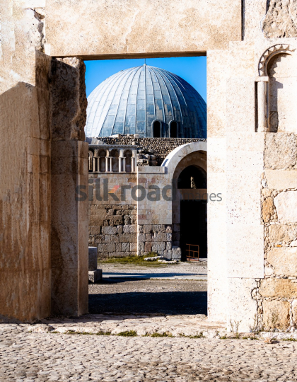 View of the Dome Through an Archway at Umayyad Palace, Amman Citadel